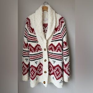 Ally Mae Button Up Soft Cardigan Womens Size Large V Neck Collar